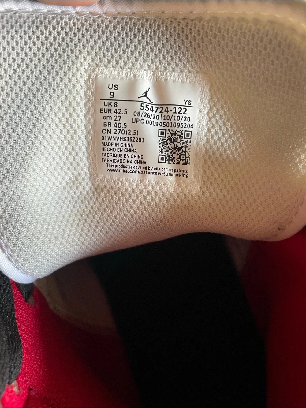 Nike Air Jordan 1 Mid Black White Red Sneakers
